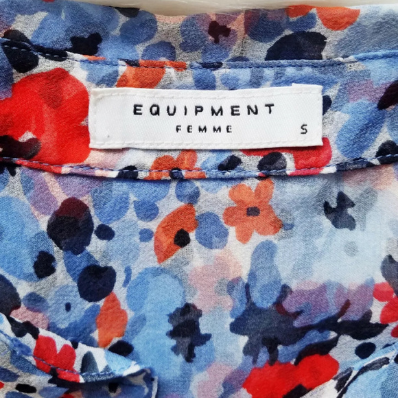 SOLDEquipment Adrien Sleeveless SilkFloralSheerTop - Picture 8 of 8